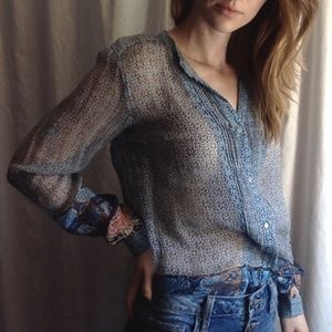 Lucky Brand Sheer Delicate Blouse